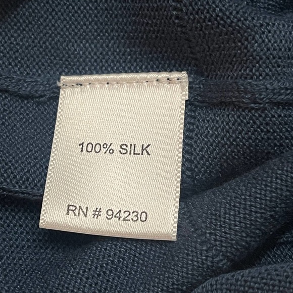 Paul Fredrick Sweater Vest Mens Large Blue Windowpane Silk Sleeveless - Picture 4 of 9